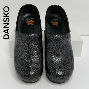 Dansko Black Textured Mules